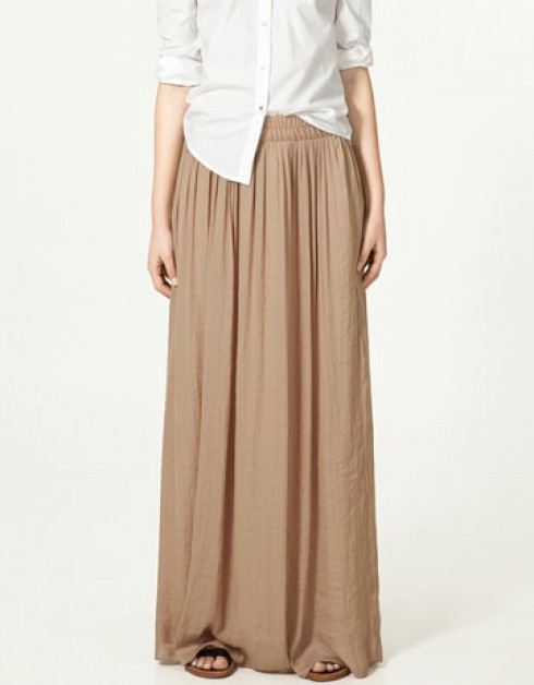 zara maxi skirt
