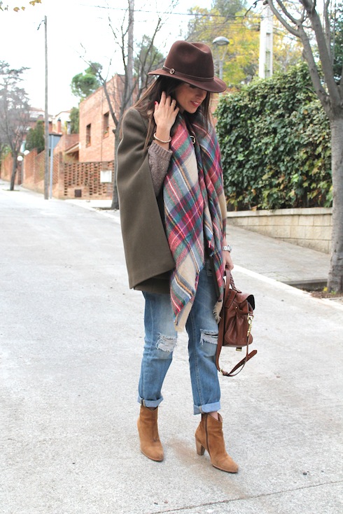 Cozy Scarf tartan zara Lostinvogue.com 1
