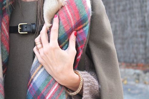 Cozy Scarf tartan zara Lostinvogue.com 2