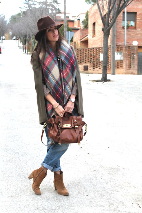 Cozy Scarf tartan zara Lostinvogue.com 3