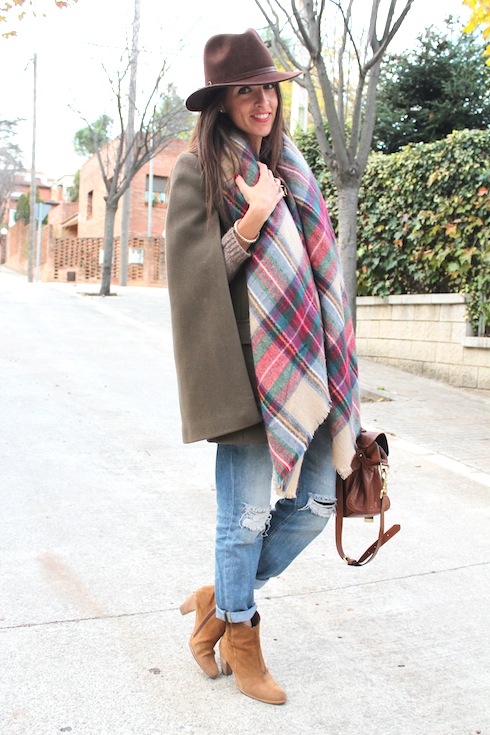 Cozy Scarf tartan zara Lostinvogue.com 6