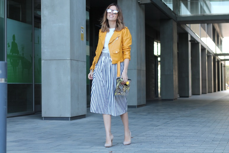FALDA MIDI Y CHAQUETA BIKER www.lostinvogue.com 3