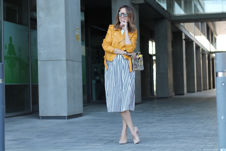 FALDA MIDI Y CHAQUETA BIKER www.lostinvogue.com 5