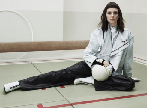 Kati Nescher Dons Leather Looks for Vogue China’s August 2012 Cover Shoot