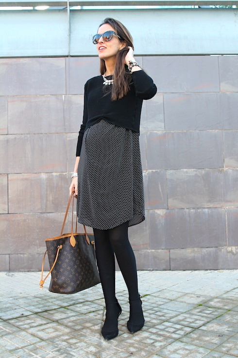 Looks embarazo maternity style polka dots dress www.lostinvogue.com all rights reserved 4