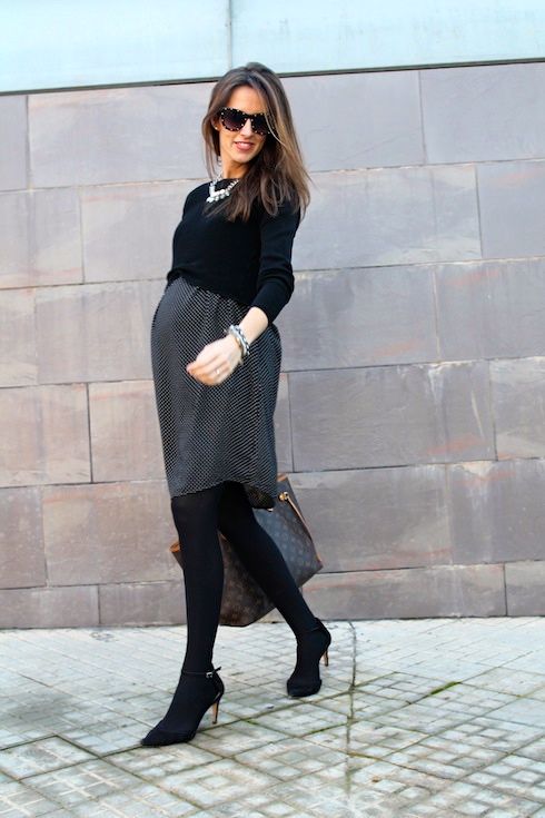 Looks embarazo maternity style polka dots dress www.lostinvogue.com all rights reserved 6