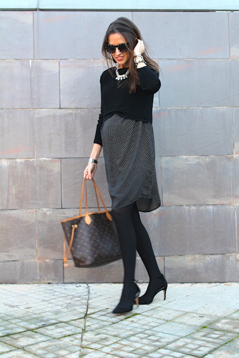 Looks embarazo maternity style polka dots dress www.lostinvogue.com all rights reserved 7