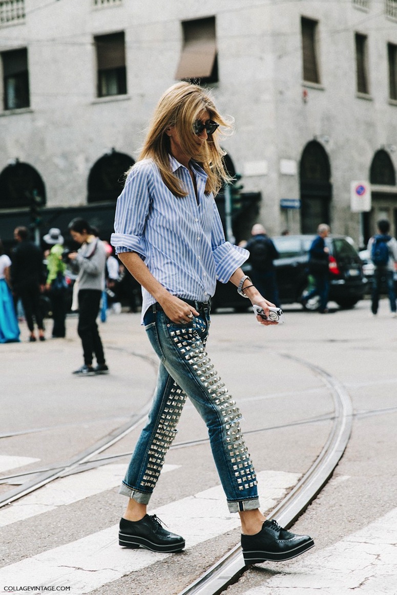 MFW-Milan_Fashion_Week-Spring_Summer_2016-Street_Style-Say_Cheese-Sarah_Ruston-Denim-Oxfords-Striped_Shirt-1-790x1185