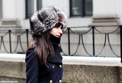 New_York_Fashion_Week_Fall_2013-Street_Style-Collage_Vintage-Caroline_Sieber-Fur-Hat-