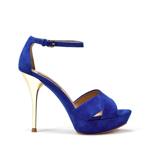 Sandalias azul Tacón Zara Sandalias azul Tacón Zara