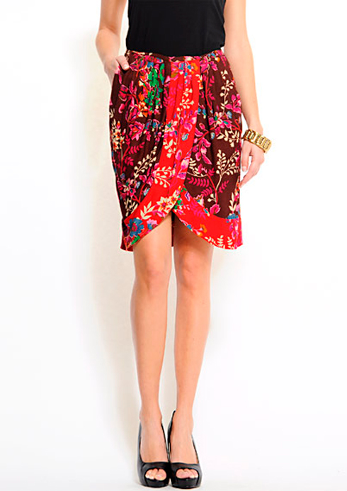 Mango Falda Pareo Estampada Mango Falda Pareo Estampada
