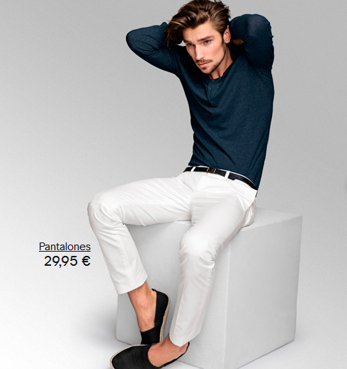 Suéter de punto + pantalón blanco Suéter de punto + pantalón blanco