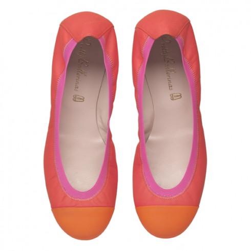 Shirley fluo orange and pink - pair