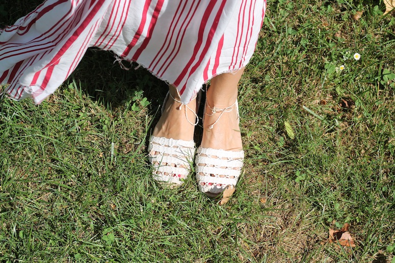 Straw bag and stripped dress www.lostinvogue.com 6