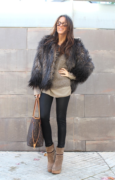 pantalones de cuero abrigo pelo lostinvogue.com 3