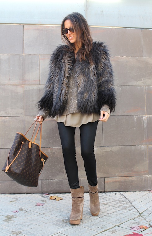 pantalones de cuero abrigo pelo lostinvogue.com 5